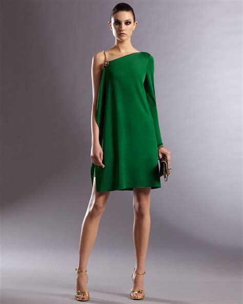 gucci green dresses|gucci pleated dress.